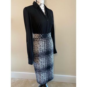 Antonio Melani Black and white pencil skirt
